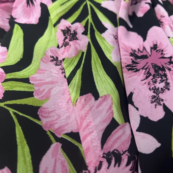 Bar III Women's Maxi Dress Size Small Pink Floral Sleeveless Ruffles Flowy - Picture 3 of 12